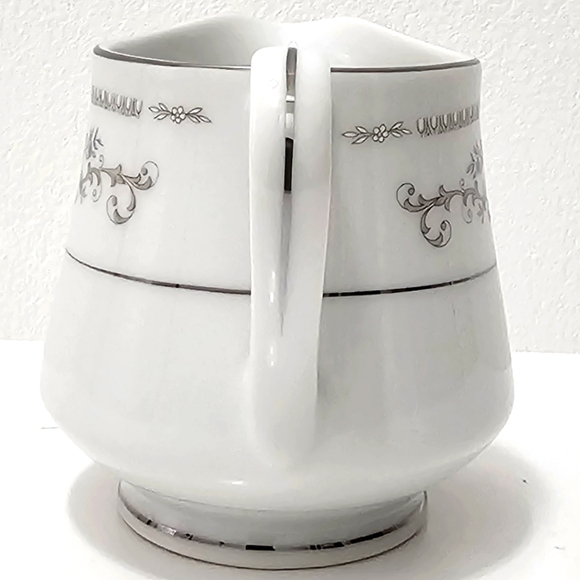 Diane by Fine China of Japan Blue Flower Scrolls - Creamer - Picture 4 of 15